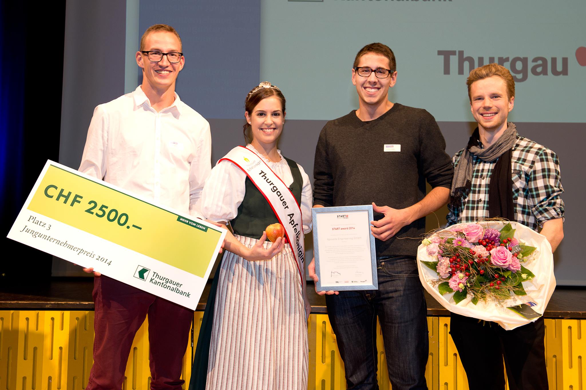 Preisübergabe an die Apoveda GmbH am START award 2014